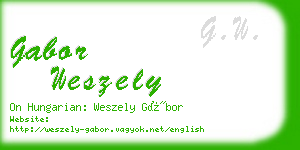 gabor weszely business card